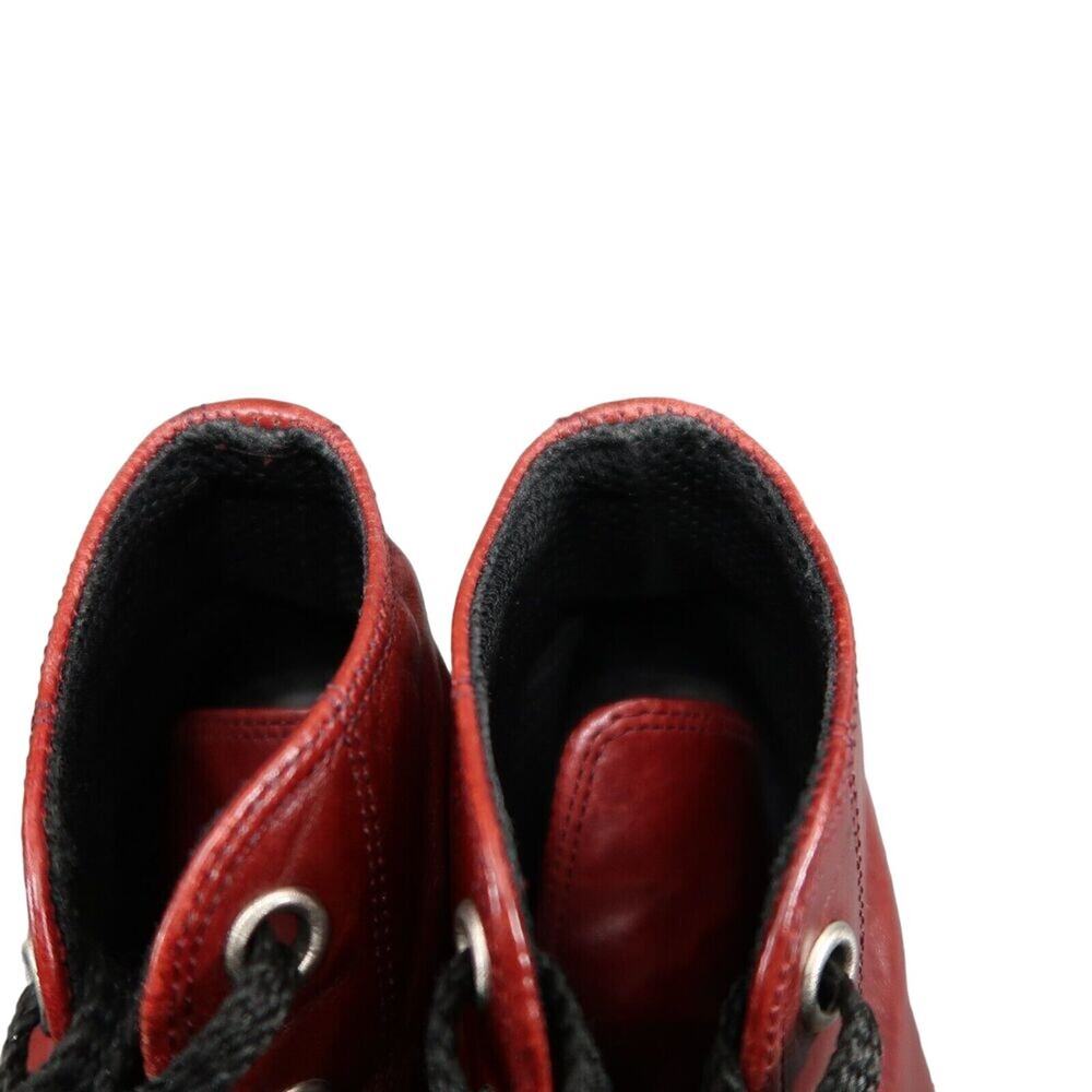 Kenneth Cole Shoes Womens 7.5 Sneaker Boot Leather Red Casual Port Authority Mid - Picture 12 of 15